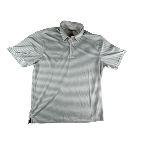 Greg Norman Polo Shirt Mens Large White Golf Short Sleeve Play Dry Performance - Picture 1 of 7